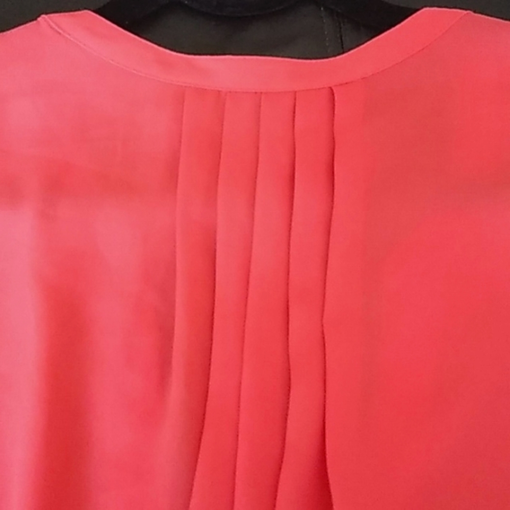 Apt 9 cayenne coral sheer button blouse XLP - Picture 10 of 16